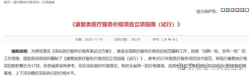 康复类医疗服务价格项目加速发布 医疗改革的需求牵引与制度演进